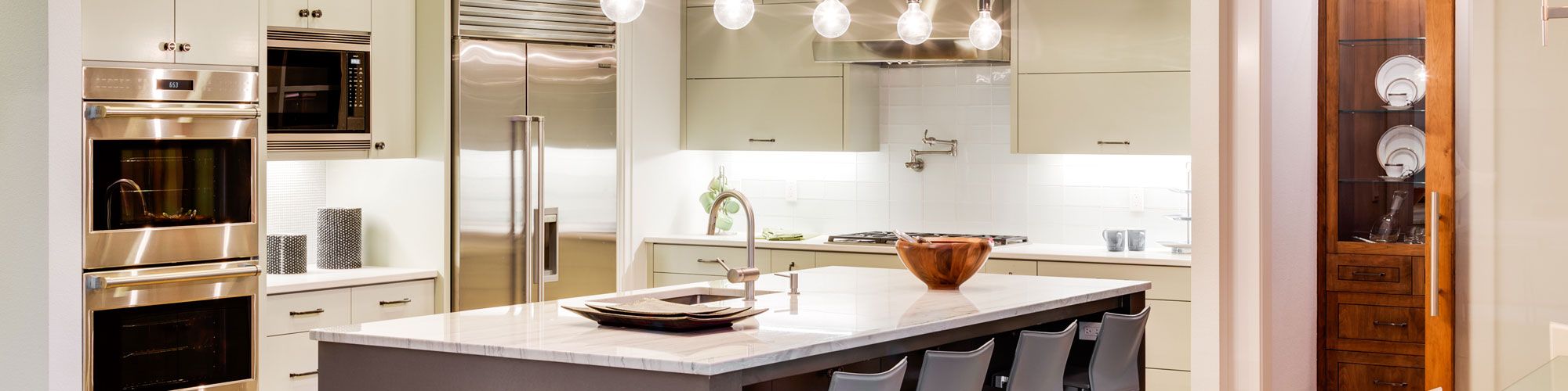 Modern kitchen lighting in Cheshire